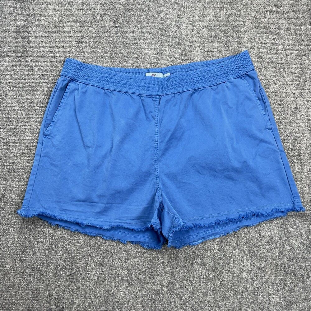 Vineyard Vines Shorts Womens XL Stretch Waist Cutoff Hem 3" Inseam Blue
